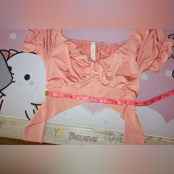 Chocolate USA Crop Top | Peach | Small - Picture 4 of 11